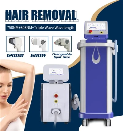 ہائی پاور مستقل طور پر لیزر ڈیوڈو 808nm ڈائیوڈ لیزر ہیئر ریموول مشین